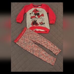 Disney Red and Gray Minnie Mouse Kids Matching Set